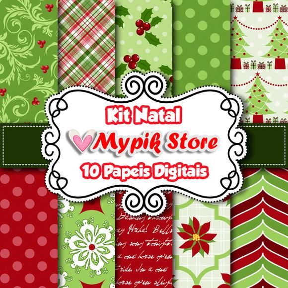 Kit Papel Digital Natal Coleção - 26