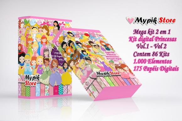 Mega Kit Digital Princesas 2 em 1