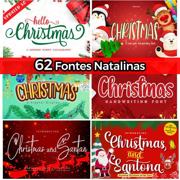 Pack 62 Fontes Instaláveis Natalinas