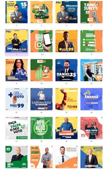 Pack Editável com Canva - Políticas Eleições 2024