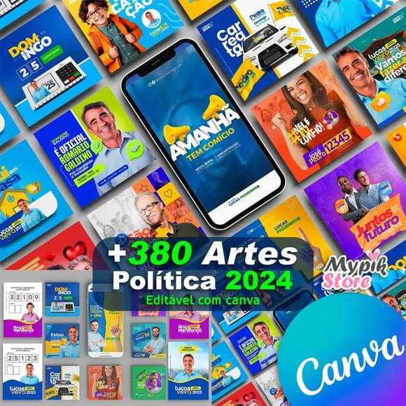 Pack Editável com Canva - Políticas Eleições 2024