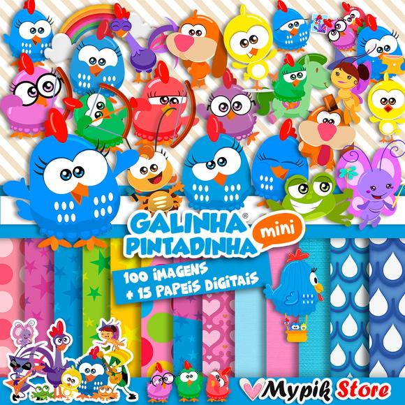 Super Kit Digital Galinha Pintadinha Mini Scrapbook
