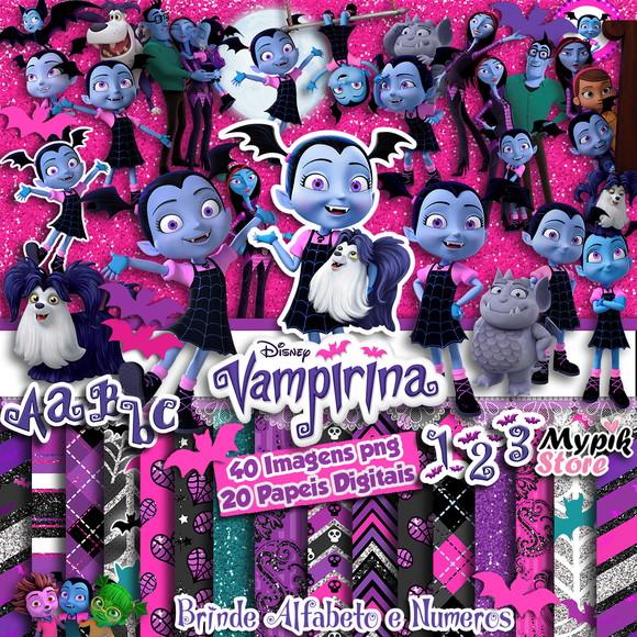 Super Kit Digital Vampirina - Imagens e Papeis Digitais