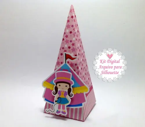Arquivo de corte Circo menina Rosa para Silhouette - 01