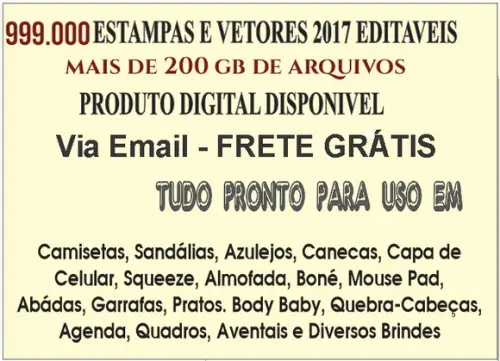 Kit Digital 999.000 Estampas e Vetores