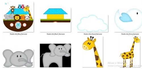 Kit Digital Arca de Noé Scrapbook - 03