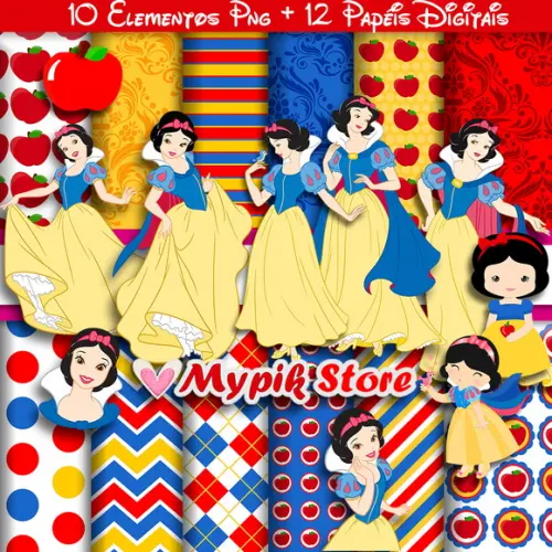 Kit Digital Branca de Neve Disney