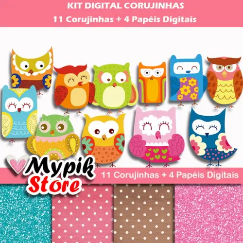 Kit Digital Corujinhas para imprimir 04