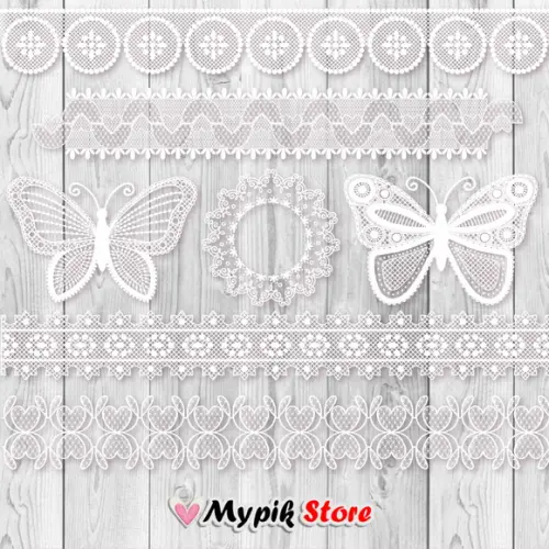 Kit digital Decorativo Rendas - 01