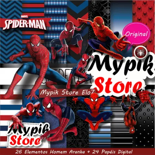 Kit Digital Homem Aranha Scrapbook - 53