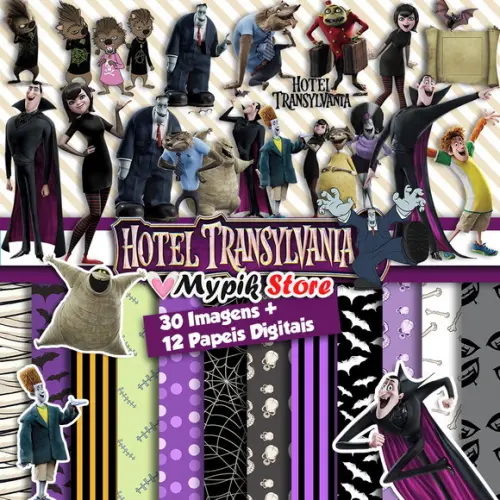 Kit Digital Hotel Transylvania - Coleção Scrap
