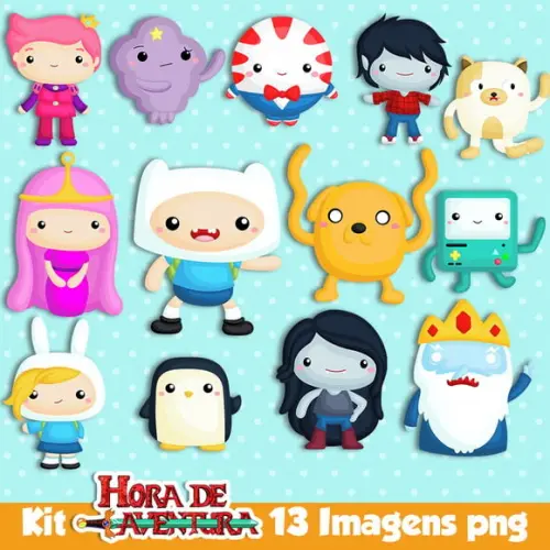 Kit Digital Imagens Hora de Aventura Cutes