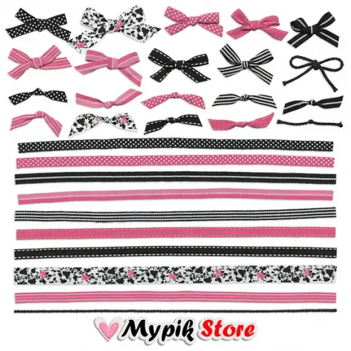 Kit Digital Laços Fitas Scrapbook 01