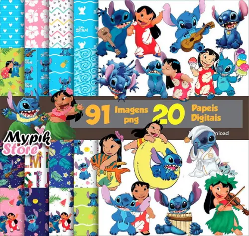Kit Digital Lilo e Stitch
