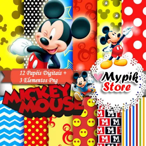 Kit Digital Mickey Mouse - Coleção