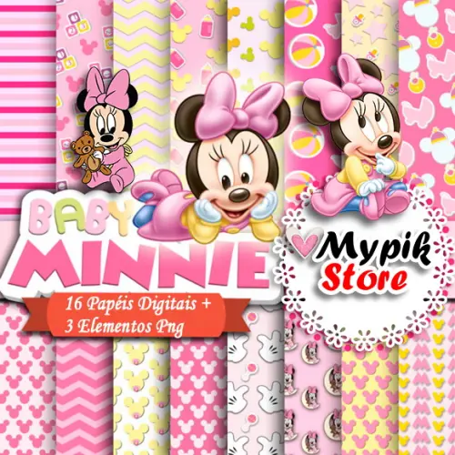 Kit Digital Minnie Baby - Coleção Scrap