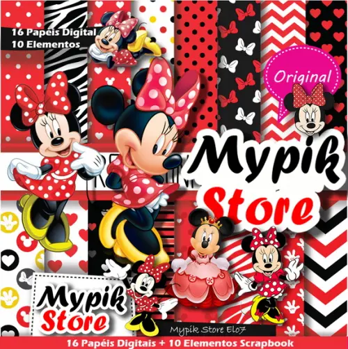 Kit Digital Minnie Vermelha Scrapbook-54