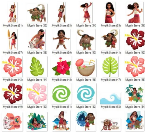 Kit Digital Moana 2 Imagens Png e Fundos