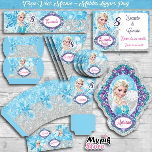 Kit Digital Moldes png Frozen - DY Faça Você mesmo