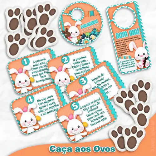 Kit Digital Pascoa Caça aos Ovos
