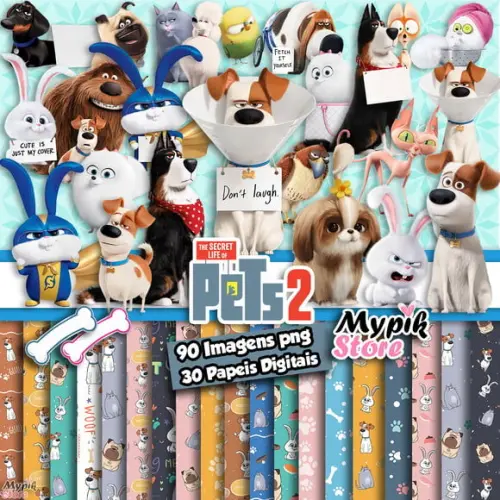 Kit Digital Pets a Vida Secreta dos Bichos 2