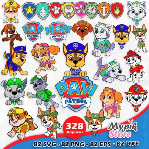 Kit Digital Patrulha Canina Vetor Svg e Png