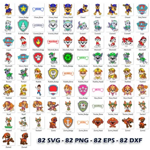Kit Digital Patrulha Canina Vetor Svg e Png