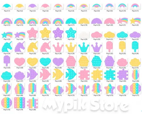 Kit Digital Pop it Candy Color