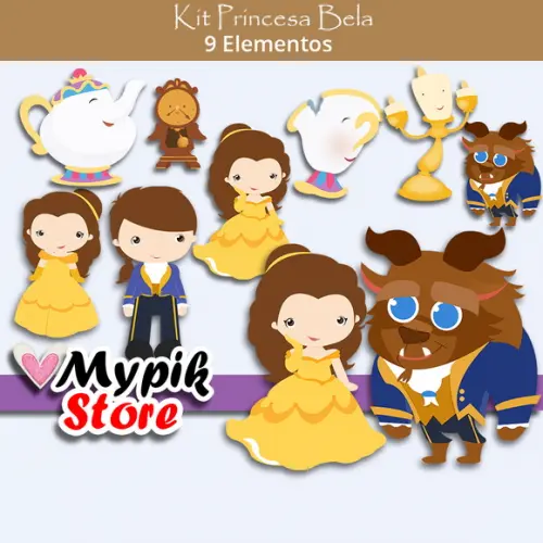 Kit Digital Princesa Bela e a Fera - 03
