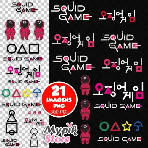Kit Digital Round 6 - Squid Game imagens png