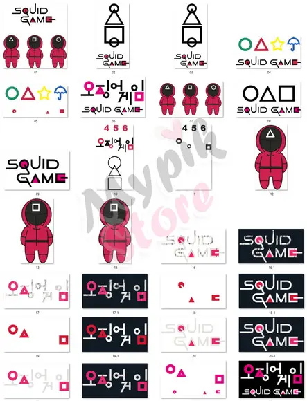 Kit Digital Round 6 - Squid Game imagens png