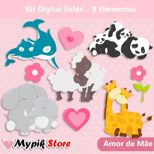 Kit Digital Safári Amor de Mãe - 07