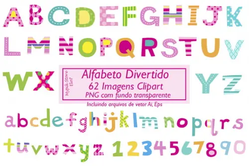 Kit digital Scrapbook Alfabeto 01