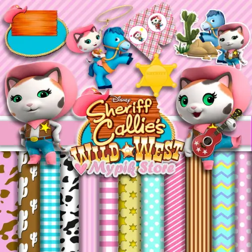 Kit Digital Sheriff Callies Coleção Scrapbook