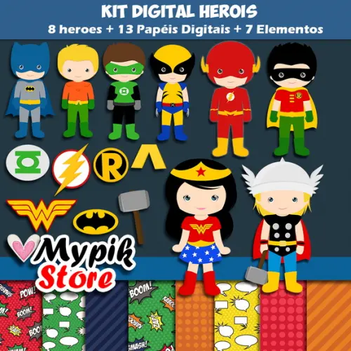 Kit Digital Super Heróis - 04