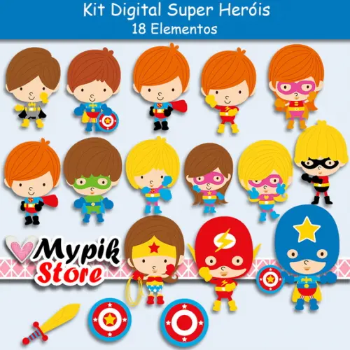Kit Digital Super Heróis 02