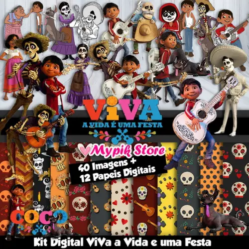 Kit Digital Viva a Vida e uma Festa - Scrapbook