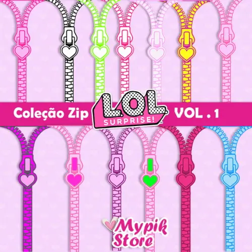 Kit Digital Ziper LOL Surprise Scrapbook - Vol.01