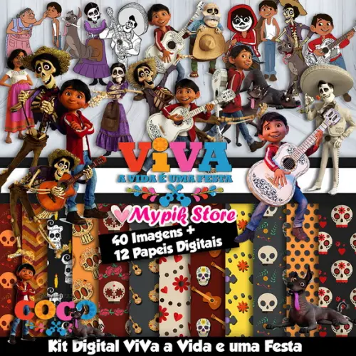 Kit Digital Viva a Vida e uma Festa - Scrapbook