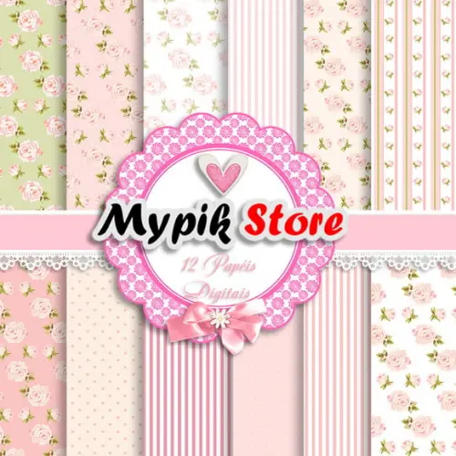 Kit Papel digital Floral 05