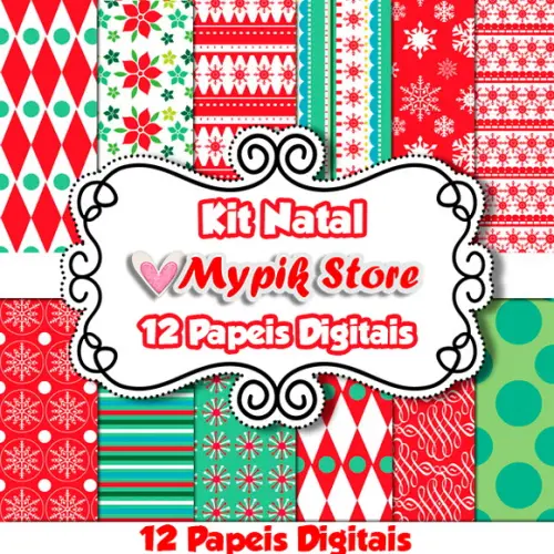 Kit Papel Digital Natal Coleção - 23