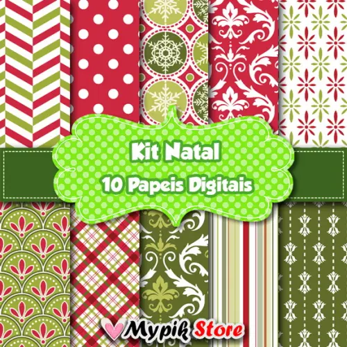 Kit Papel Digital Natal Coleção - 28