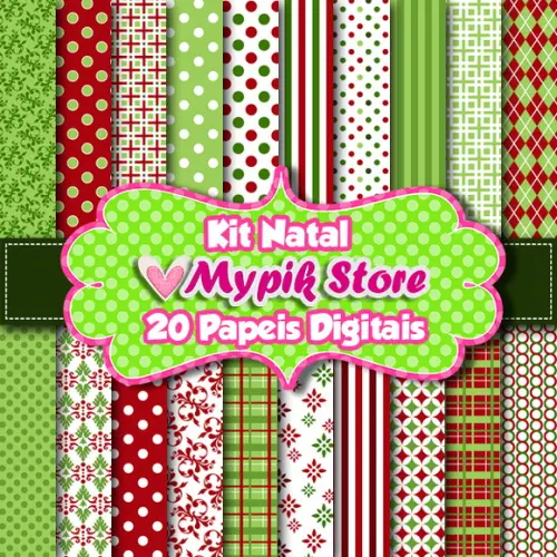 Kit Papel Digital Natal Coleção - 22