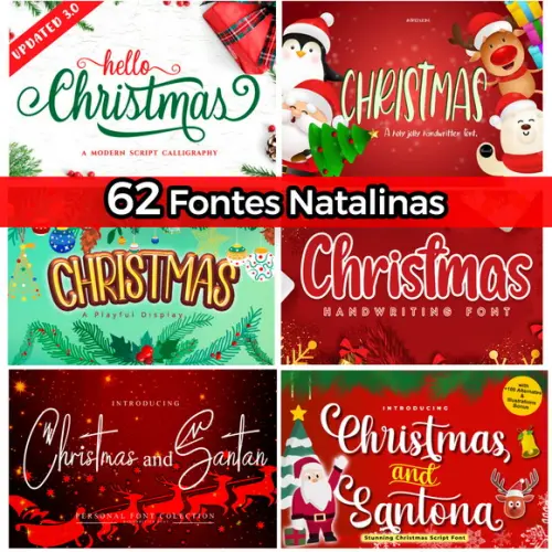 Pack 62 Fontes Instaláveis Natalinas