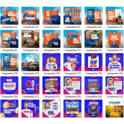 Pack Editável com Canva - Políticas Eleições 2024