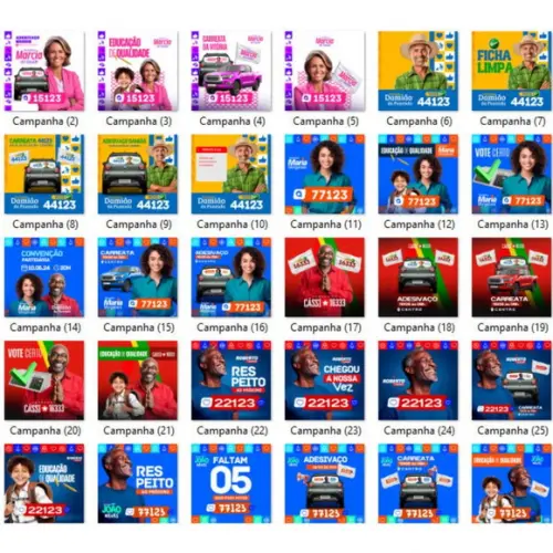 Pack Editável com Canva - Políticas Eleições 2024