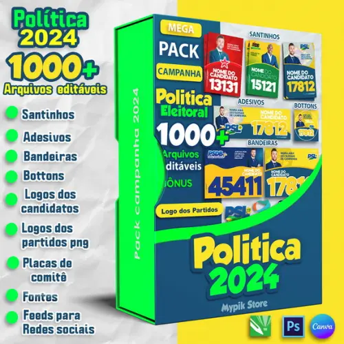 Pack Editável com Canva - Políticas Eleições 2024