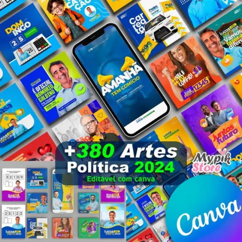 Pack Editável com Canva - Políticas Eleições 2024