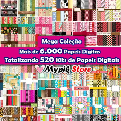 Super Coleção 520 Kits de Papeis Digitais