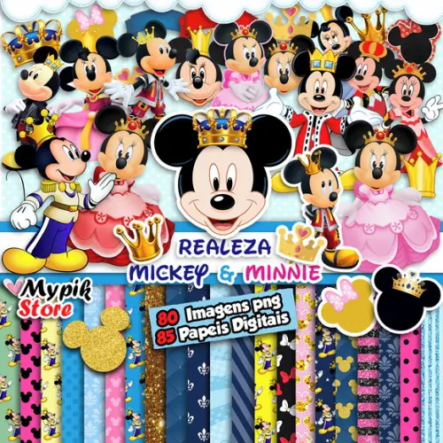 Super Digital Kit Mickey e Minnie Realeza